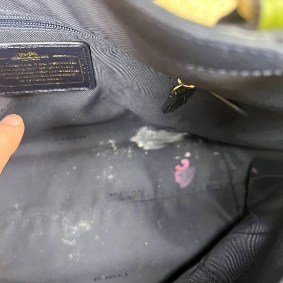 Coach Edie 28 Colorblock Leather Satchel Bag - Picture 11 of 13